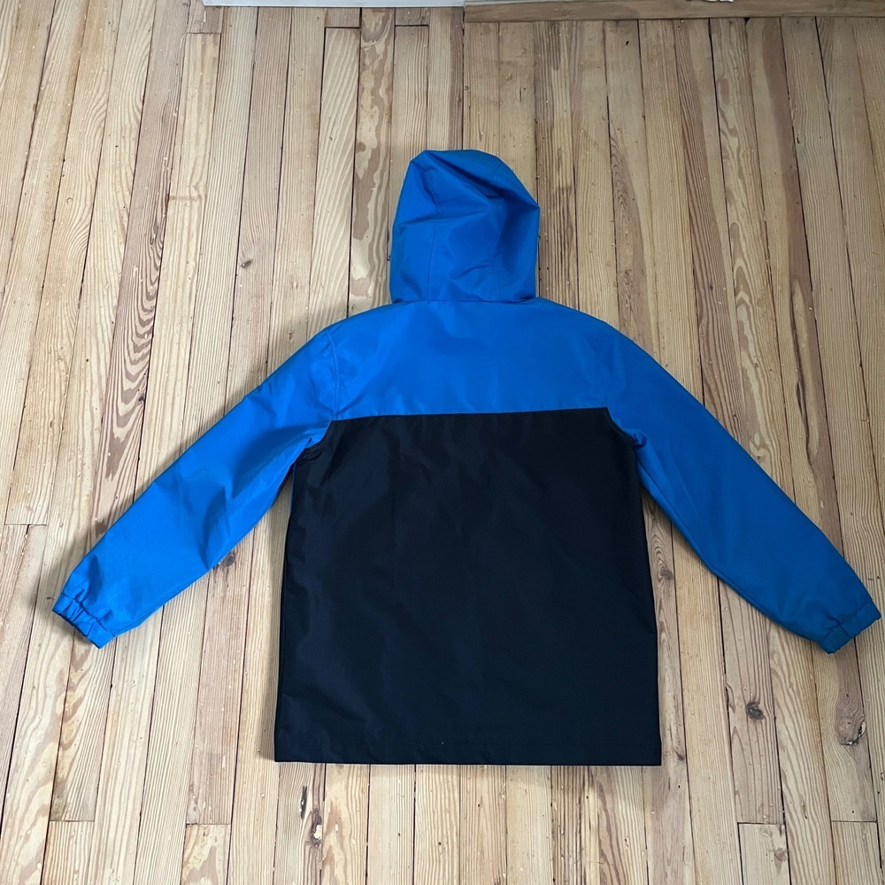 Spyder Boys‎ Blue Black Colorblock Half Zip Hooded Anorak Rain Jacket Sz L 14/16 - Picture 4 of 9